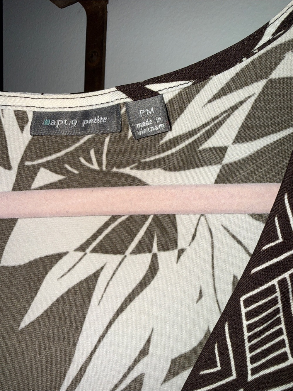 Apt. 9 Brown and Cream Printed Midi Dress - Picture 3 of 4